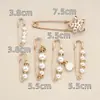 Pantalones Falda Fijos de Cintura Ceñida con Broche de Perla Artefacto de Cintura Ceñida Ropa Cuello Capa Broche Ligero Anti-deslizamiento Joyería