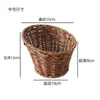 Nova Cesta de Lanches de Rattan Sintético, Cesta de Frutas, Bandeja de Lanches para Bar KTV, Frutas Secas, Doces, Vegetais, Cesta de Fritura Trançada para Hot Pot