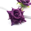 Flor Artificial Rosa de Rocío Material para Manualidades Rosa de Gota de Rocío Accesorios para Tocados de Boda Venta Directa de Fábrica Transfronteriza