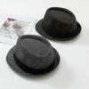 Nuevo Sombrero de Jazz Estilo Coreano de Primavera y Otoño Tendencia para Hombre Retro Británico Pequeño Bombín para Hombre Sombrilla Sombrero Casual de Caballero