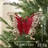 Adornos Colgantes de Copo de Nieve con Polvo Brillante de Nuevo Estilo Transfronterizos, Accesorios de Decoración para Árbol de Navidad de Plástico con Brillo de Forma Irregular