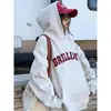 Moletom Super Popular Feminino Primavera & Outono Oversize com Capuz Jaqueta Fina Estilo Coreano Tendência Solto Preguiçoso Top que Cobre a Carne