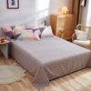 Set de cuatro piezas de algodón lijado grueso estilo Ins Algodón fresco Agradable para la piel Desnudo Sábana para dormir Funda de edredón Juego de tres piezas Ropa de cama