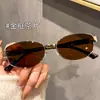 35051 Elegantes Gafas de Sol de Aleación Estilo Old Money de Moda para Hombres y Mujeres Venta al por Mayor Verano Viaje Montura Dorada Lente de Té Gafas de Sol