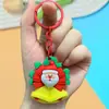 Nuevo Llavero de Navidad Lindo Colgante de Bolsa de Dibujos Animados Muñeca de Plástico Blando de PVC Creativo Estéreo Papá Noel