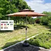 Sombrilla Exterior para Patio y Jardín, Toldo de Media Sombra, Sombrilla de Camping para Protección Solar, Sombrilla para Puesto de Seguridad, Sombrilla Romana
