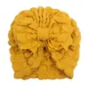 Nuevos Accesorios para el Cabello Europeos y Americanos Sombrero de Jacquard Super Suave Palomitas de Maíz para Niños Gorro con Lazo para Bebé Gorro Fetal Sombrero Indio para Bebé