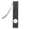 Separador de Madera de Ébano con Decoración de Ventana, Separador Windwood con Letras Doradas Grabadas y Grabado Láser Regalo