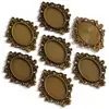 Accesorios para Joyería DIY 35*25mm Diámetro Interior Gema del Tiempo Aleación Base Ovalada Colgante para Collar C83