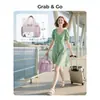 En stock Nueva bolsa de aseo para mujer de Amazon, bolsa de maquillaje, bolsa de viaje, bolsa de maquillaje esponjosa, bolsa de almacenamiento de viaje portátil