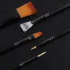10 peças Terno Cavaleiro Negro Pincel de Óleo caneta para pintura a guache fileira de pincéis para placa pincel de fileira tinta em caixa vendas diretas transfronteiriças