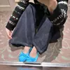 Versão em Pele de Ovelha de Sapatilhas Redondas com Laço Estilo Francês para Mulheres, Sapatos Baixos Slip-On de Estilo Suave
