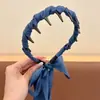 Diadema vintage dentada estilo francés para mujer, diadema de corona alta, diadema para recoger el cabello, accesorio simple para el cabello para lavarse la cara