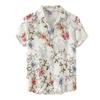 Camisa Masculina de Verão Europeia e Americana Transfronteiriça 2025 Manga Curta Estampa Digital 3D Havaiana Litoral Top da Moda