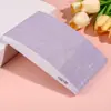 Tira de Fricción Rayada Gris-Blanco con Forma de Media Luna Patrón Cebra Transfronteriza Lima Pulidora para Remover Manicure Lima de Uñas de Doble Cara con Forma de Peine
