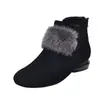 Botas de Moda Bico Fino 2026 Outono e Inverno Novo Estilo Botas Confortáveis de Salto Médio para Mulheres com Lã Adicionada, Sapatos Versáteis para Mães