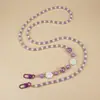 Bolso Cruzado de Perlas Irregulares Lanyard Largo Portátil para Teléfono Móvil Lanyard Sencillo de Perlas para Teléfono Móvil Cadena para Teléfono Móvil Cadena Cadena