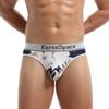 Tamanho europeu transfronteiriça Tanga masculina mais vendida estampada Seda de Gelo sexy cueca masculina plus size Nova tanga masculina