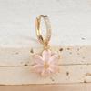 Transfronterizo Nueva Moda Personalizado Colgante de Flor de Seis Hojas Micro-incrustado Zirconia Aretes Aretes Moda Femenina Simple Combinable