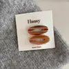 Par de Pasadores Ovales Huecos de Ácido Acético Pinzas Laterales Pinza de Pato Geométricas de Moda Pinza para Flequillo Largo Estilo Nuevo
