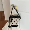 Bolso Cubo de Lunares de Moda y Relajado para Mujer 2026 Verano Nuevo Bolso de Hombro Sencillo Bolso Cruzado Casual para el Trabajo