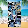 Toalla de Playa con Estampado de Stitch Lindo de Dibujos Animados y Anime, Toalla de Baño de Microfibra Secado Rápido Transfronteriza, Toalla de Playa Espesa