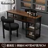 Conjunto de Mesa e Cadeira para Manicure Estilo Retrô, Mesa Simples e Fashion para Manicure Individual e Dupla, Preço Especial, Mesa Econômica para Salão de Manicure Estilo Japonês