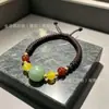 Pulseira de Jade para Mulheres com Sensação de Gelo, Calcedônia Fresca de Cor Clara, Acessórios Diários Estilo Chinês Em Estoque Dropshipping