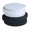 Banda Elástica Tejida con Borde Plegado, Cinta Elástica para Cinturas, Accesorios de Banda Elástica para Ropa, Cinta de Unión con Borde de Gancho Negro y Blanco