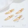 Retención de color fuerte paquete de 14K oro real lirio del valle flor anzuelo de pesca diy hecho a mano joyería de perlas con accesorios de hebilla de cola receptora