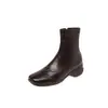 Botas finas estilo coreano más cómodas y deportivas para otoño e invierno 2026, de tacón medio, punta redonda, para commuting, con pierna elástica que se ajusta y estiliza, botines cortos para mujer
