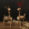 Aula de Preescolar Estilo Ins Creativo Manualidades de Ciervos Adornos de Madera Hechos a Mano Escritorio de Oficina Decoraciones para el Hogar