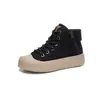 Zapatos de caña alta para mujer, Tenis planos retro de piel genuina, Nuevo estilo de otoño, Botines cálidos forrados de felpa, Zapatos para mujer de talla grande 40-43