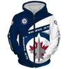 Suéter con cremallera de rugby NFL impresión digital 3D talla europea cárdigan con capucha para hombre camisa de pareja transfronteriza nuevo