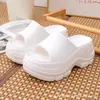 Sandalias de tacón alto versátiles Eva2026 de verano nuevas, de color liso, sin cordones, para mujer, chanclas de playa para exteriores, modernas y cómodas