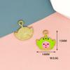 Accesorios de bricolaje de castor rosa pequeño Sanrio Dress Up Pulsera de gota de aceite de aleación Accesorios para el cabello Colgante Colgante lindo