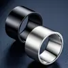 Anillo de Acero Inoxidable Transfronterizo Europeo y Americano Anillo para Dedo de 10 mm de Ancho Anillo de Acero de Titanio de Moda para Hombre No se Desvanece Estilo Caliente para Hombre