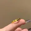 Anillo Ojo de Gato Dorado Brillante, Anillo Liso, Anillo Corrugado, Anillo Sólido de Pareja Moderno y Sencillo, Anillo para Dedo del Pie para Novia