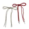 Corrente de Corda Full Diamond Furada a Quente, Acessórios de Laço Feitos à Mão, Enfeites de Strass, Acessórios de Roupa de Natal DIY, Acessórios de Cabelo