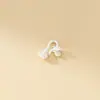 Plata de Ley 925 Chapada Hebilla de Media Luna Hebilla S Conector de Pulsera Hecho a Mano Joyería DIY Accesorios Semi-Terminados Q02