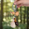 Kit de Chaveiro DIY com Som de Sino de Vento Feito de Casca de Frutas, Pingente Semi-Acabado Artesanal Atacado