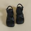 Sandalias Romanas de Suela Gruesa para Mujer, Estilo Nuevo de Verano 2026, Versátiles y Sencillas, con Correas Cruzadas y Hebilla, Chanclas Abiertas