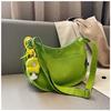 Bolso bandolera de lona suave, moderno y de verano, sencillo y fresco, ideal para chicas, estilo coreano, combinable con todo, para uso diario.