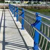 Barandales de puente paisajístico de acero inoxidable personalizados, barandales de tubería compuesta de acero inoxidable, barandales de seguridad anti-colisión para paisajes fluviales