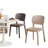 Silla de comedor de plástico engrosado estilo nórdico, cómoda para sentarse a largo plazo, con respaldo, adecuada para uso doméstico y comercial, silla de diseño sencillo y para el tiempo libre