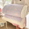 Manta de Vellón de Leche Manta para Siesta en la Oficina Cubierta Gruesa Flocada Cubierta de Sofá para Cama Lavable a Máquina Lavable al Agua