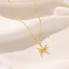 Collar de Estrella de Mar Estilo Coreano para Mujer, Diseño de Personalidad de Nicho, Cadena para Clavícula Moderna y Versátil, Collar con Colgante de Estrella de Cinco Puntas