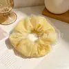 Cinta para Cola de Caballo Brillante Arcoíris Intestino Grueso para el Cabello de Mujer Transfronteriza Malla Doble Capa Cuerda para el Cabello Accesorios para el Cabello Accesorios Fábrica de Origen