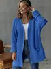 Amazon Tallas Grandes Cardigan de Punto Casual con Bolsillos Nuevo Suéter para Primavera y Otoño Estilo de Oficina para Mujer Abrigo Holgado de Longitud Media