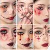 4 Dulce y Genial Chica Estilo Lindo Creativo Maquillaje Moños Kuromi Parche Rubor Fiesta Cos Bar